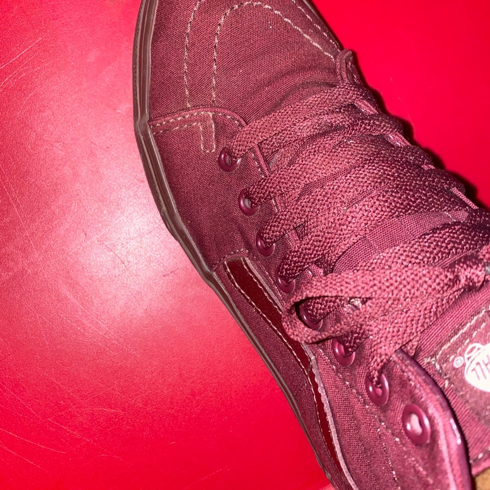 Burgundy Vans - worm a few times